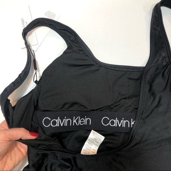 Calvin Klein Deep U Back One Piece Swimsuit - Picture 5 of 7